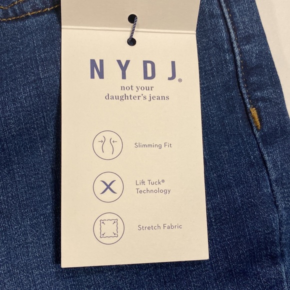 NYDJ SZ 10 Medium Wash Blue Skinny Denim Jeans New D31 - Picture 16 of 16